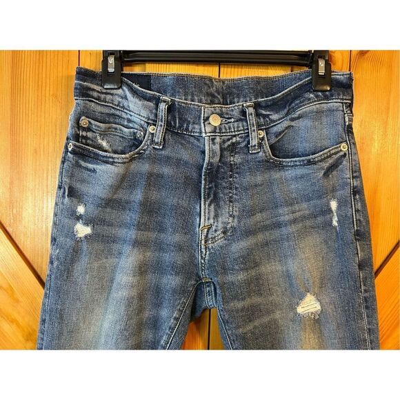Abercrombie & Fitch Super Skinny Stretch Jeans Mens 29x32 Distressed Med Wash (8 - Picture 3 of 8